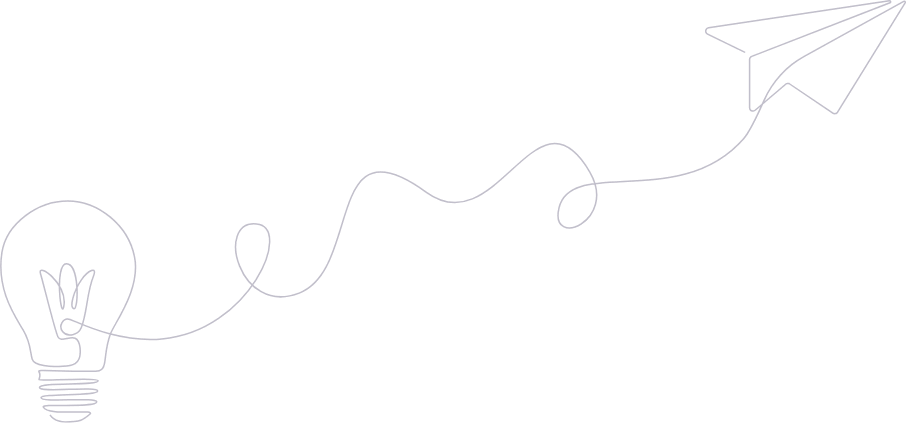 Light bulb to a flying plane concept of idea