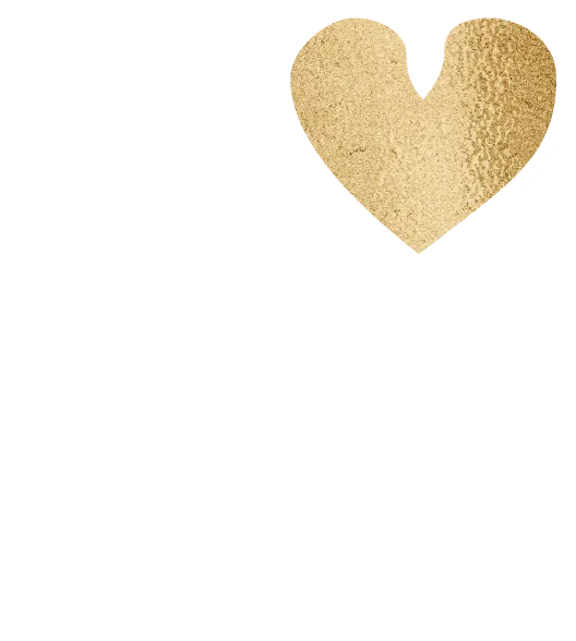 hand holding a golden heart