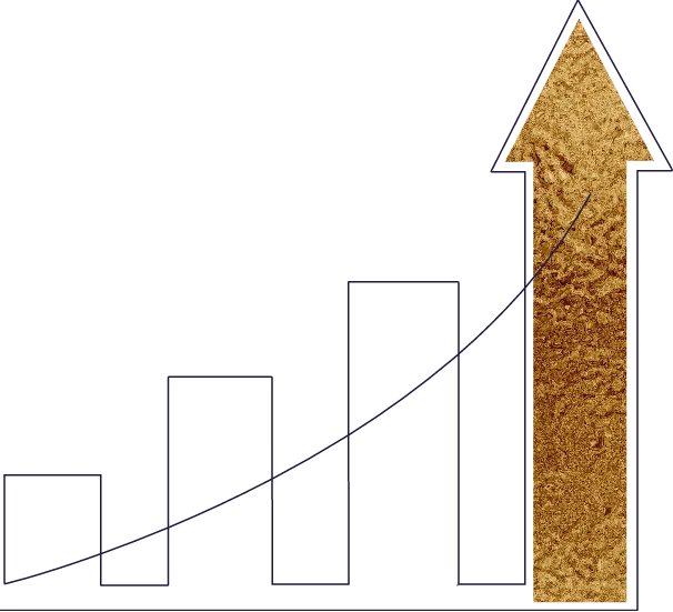 bar graph showing data increase