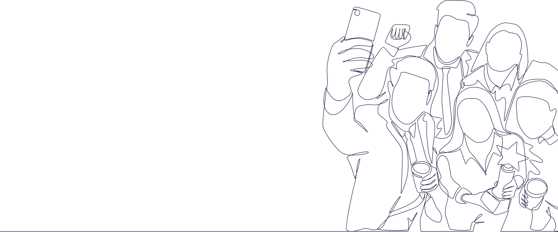 team having a group photo for their success