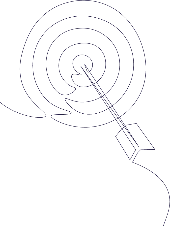 bull's eye on the goal